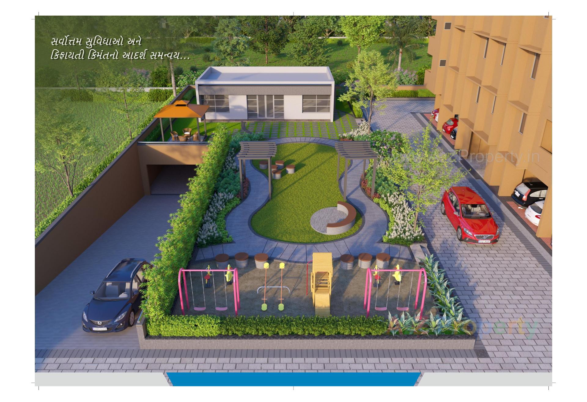 3D Elevation of real estate project Vrajdham located at Fatehwadi, Ahmedabad, Gujarat
