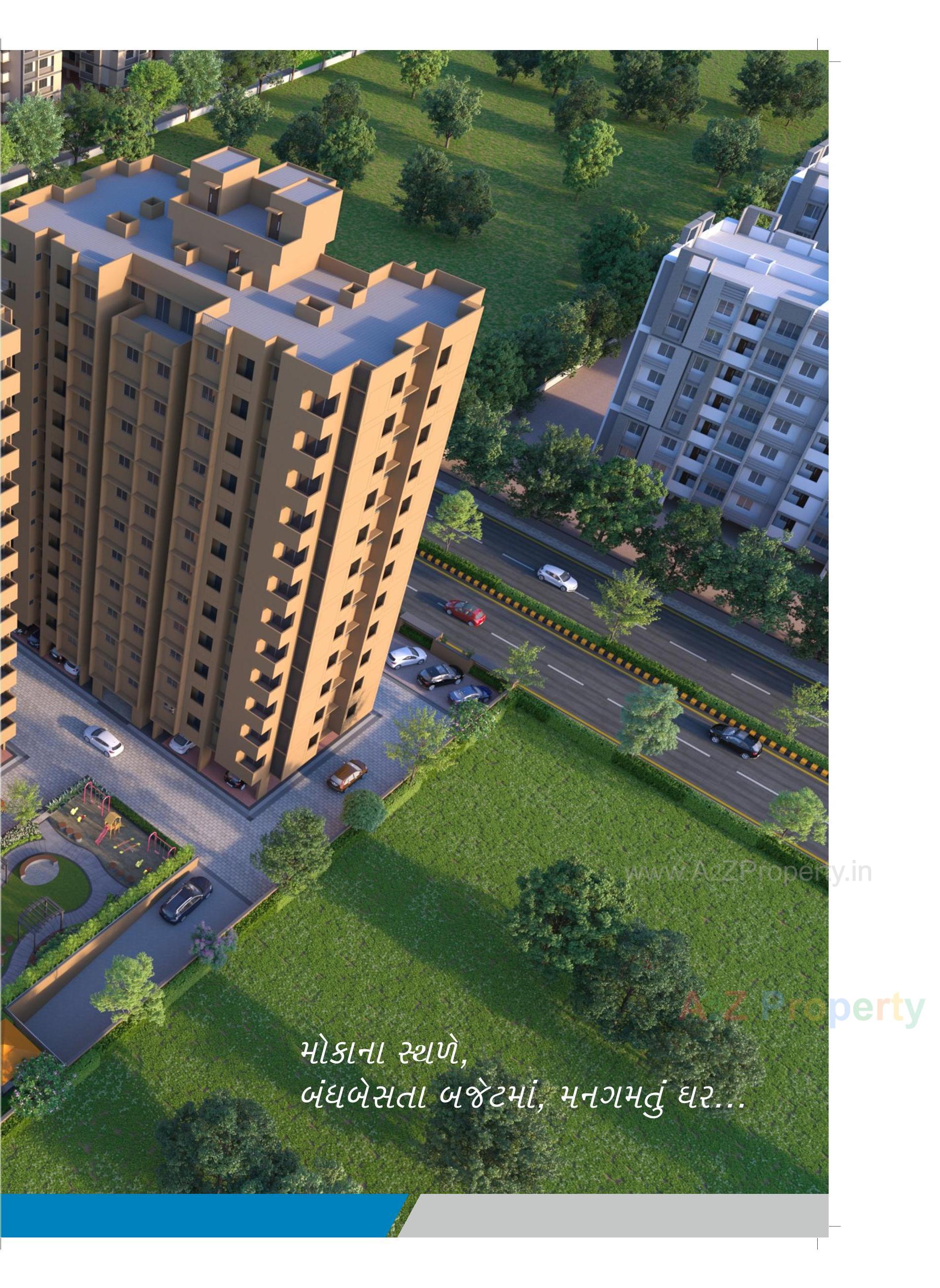 3D Elevation of real estate project Vrajdham located at Fatehwadi, Ahmedabad, Gujarat