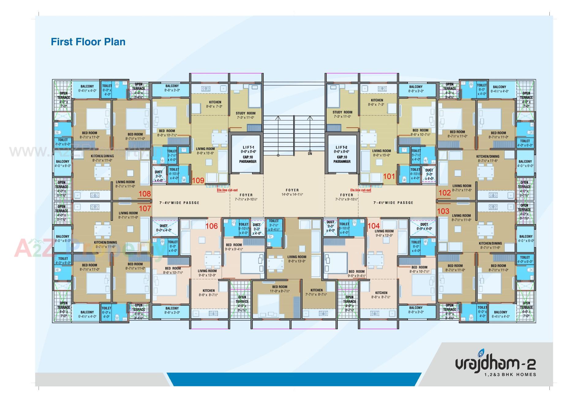 Layout of real estate project Vrajdham located at Fatehwadi, Ahmedabad, Gujarat