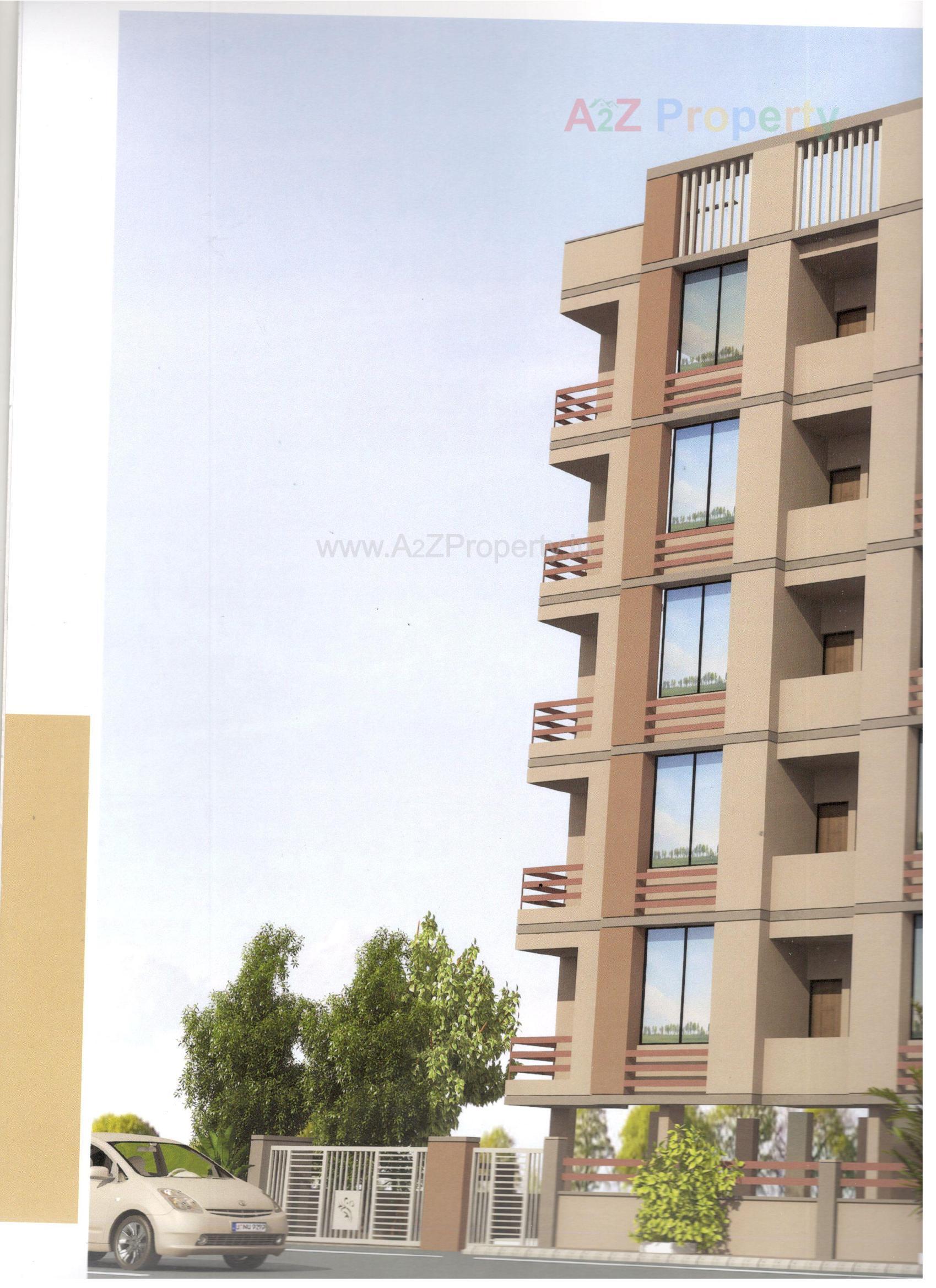 3D Elevation of real estate project Vrajshanti Appartment located at Paldi, Ahmedabad, Gujarat