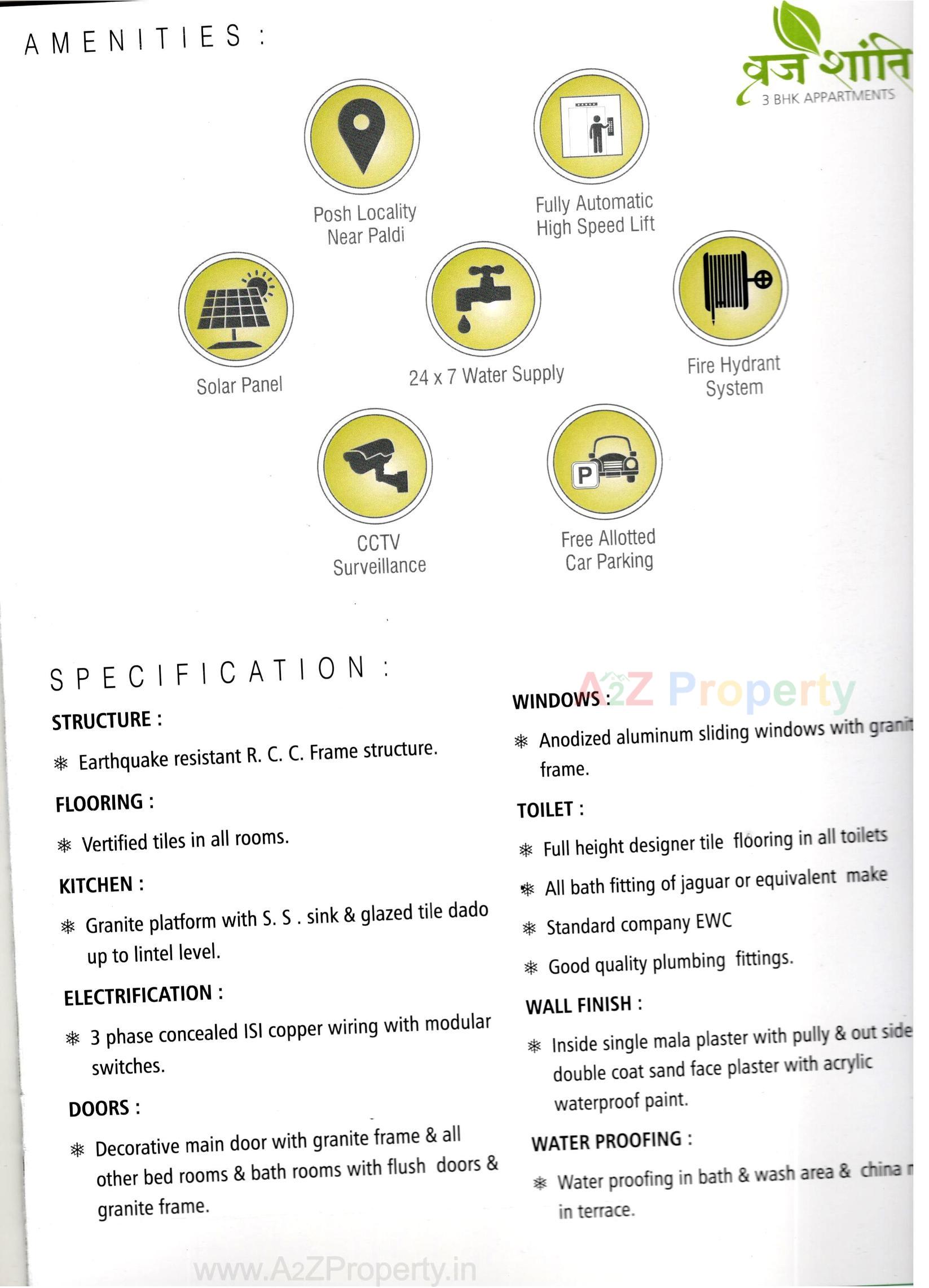  of real estate project Vrajshanti Appartment located at Paldi, Ahmedabad, Gujarat