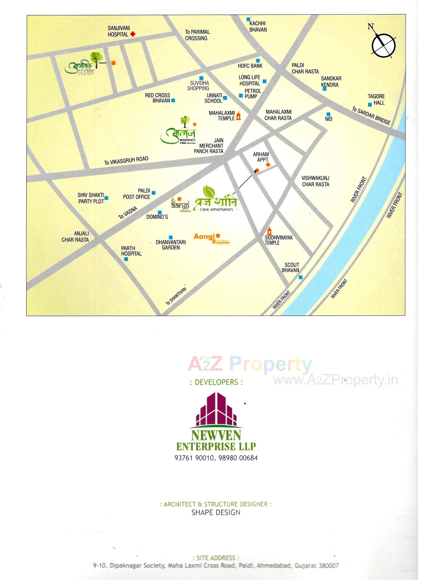  of real estate project Vrajshanti Appartment located at Paldi, Ahmedabad, Gujarat