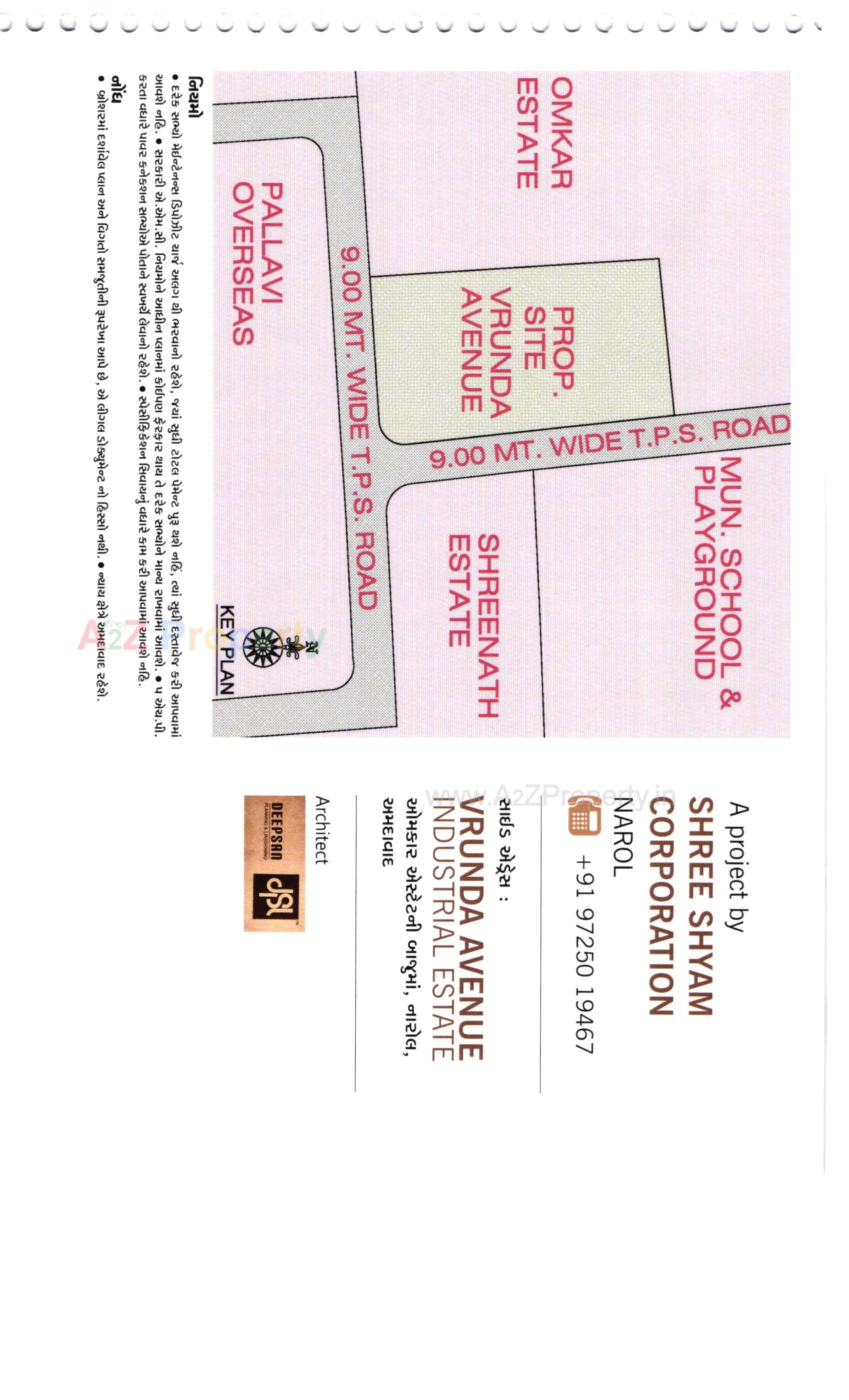 Layout of real estate project Vrunda Avenue located at Narol, Ahmedabad, Gujarat