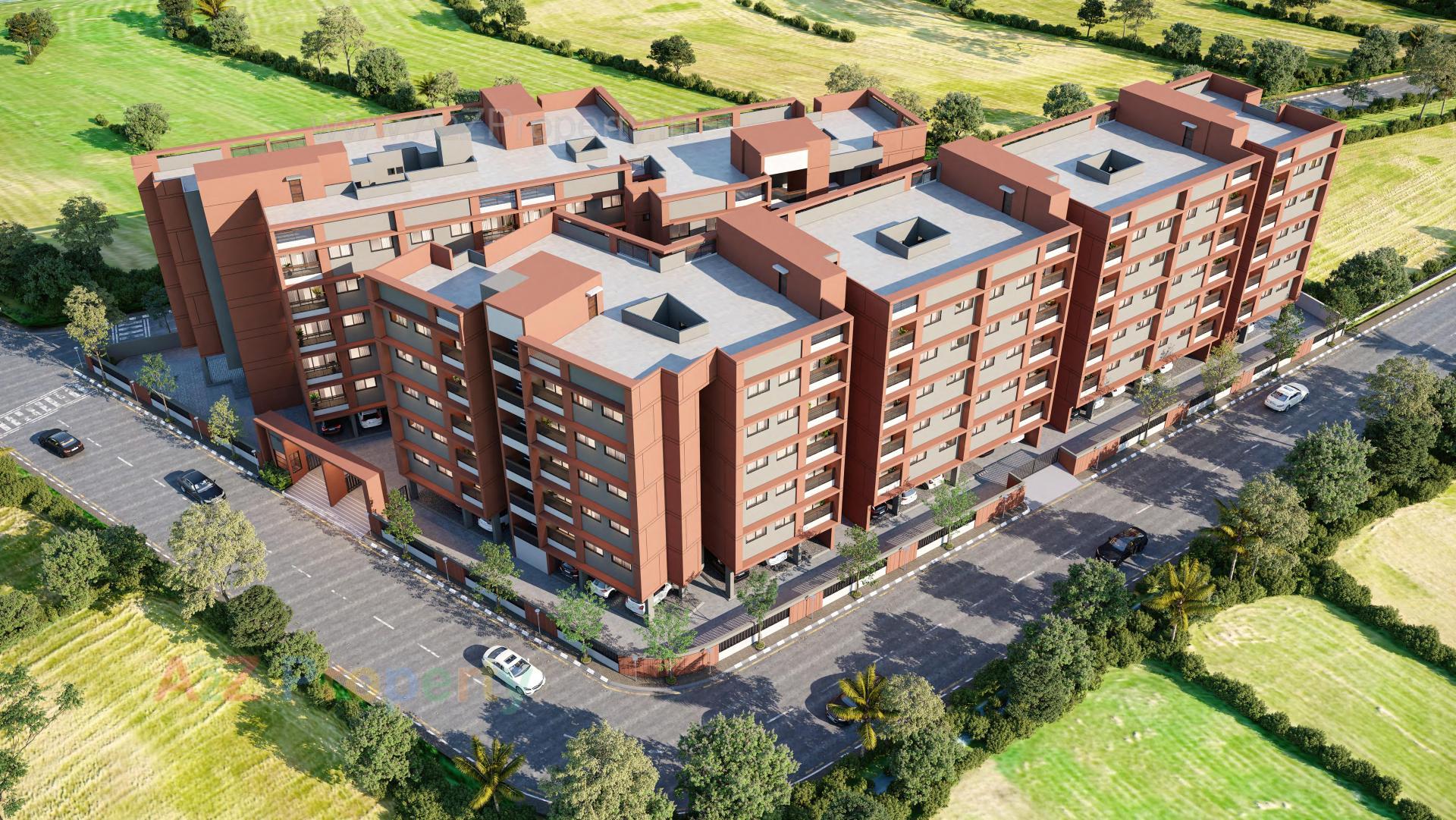 3D Elevation of real estate project Vrunda Vihar located at Narol, Ahmedabad, Gujarat