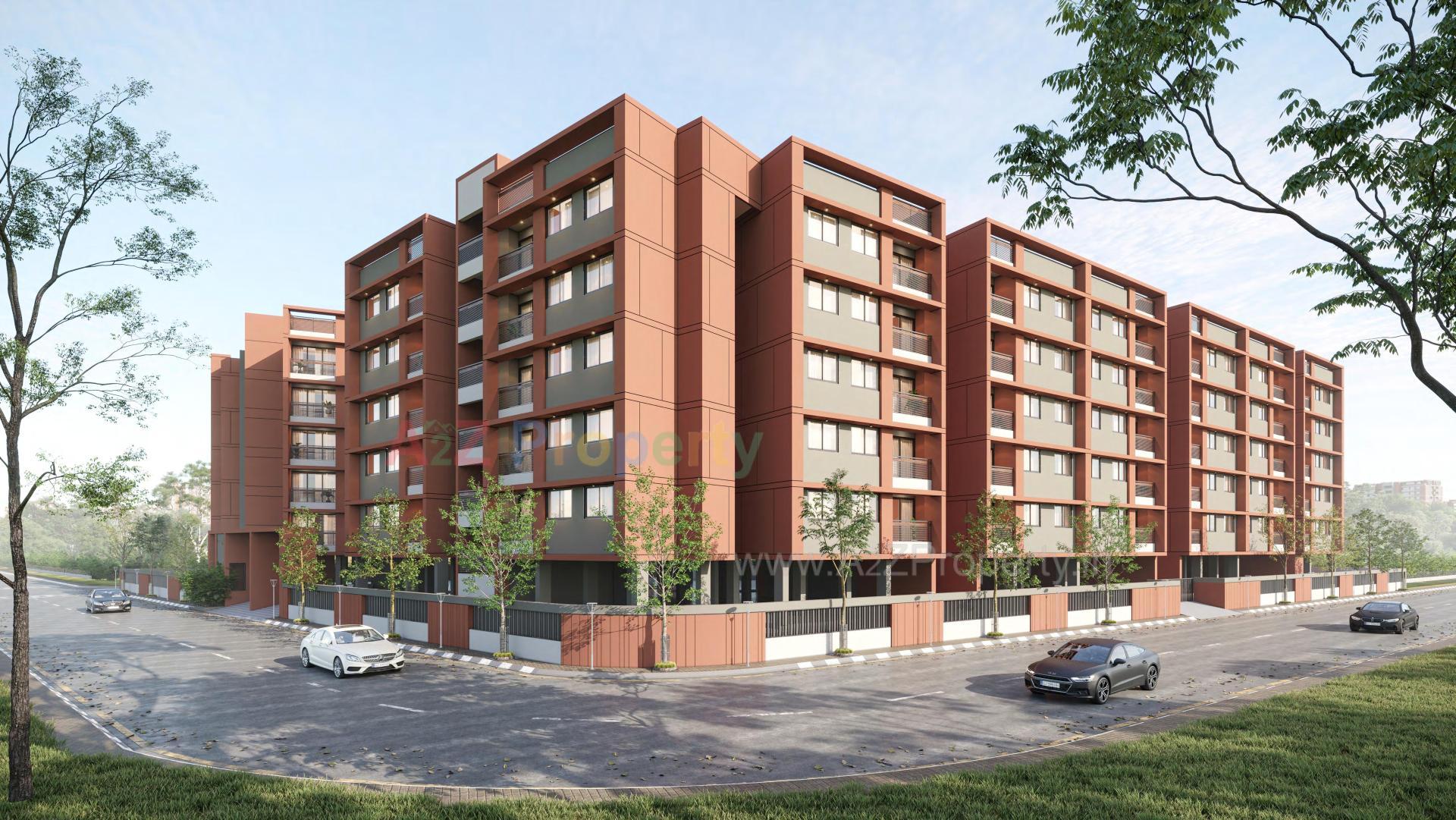 3D Elevation of real estate project Vrunda Vihar located at Narol, Ahmedabad, Gujarat