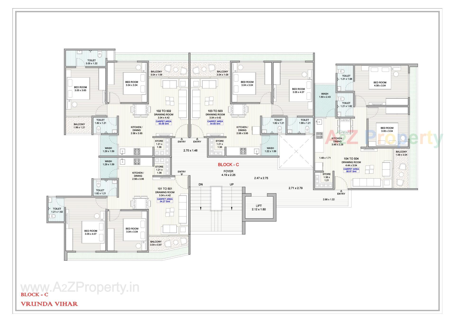 Layout of real estate project Vrunda Vihar located at Narol, Ahmedabad, Gujarat