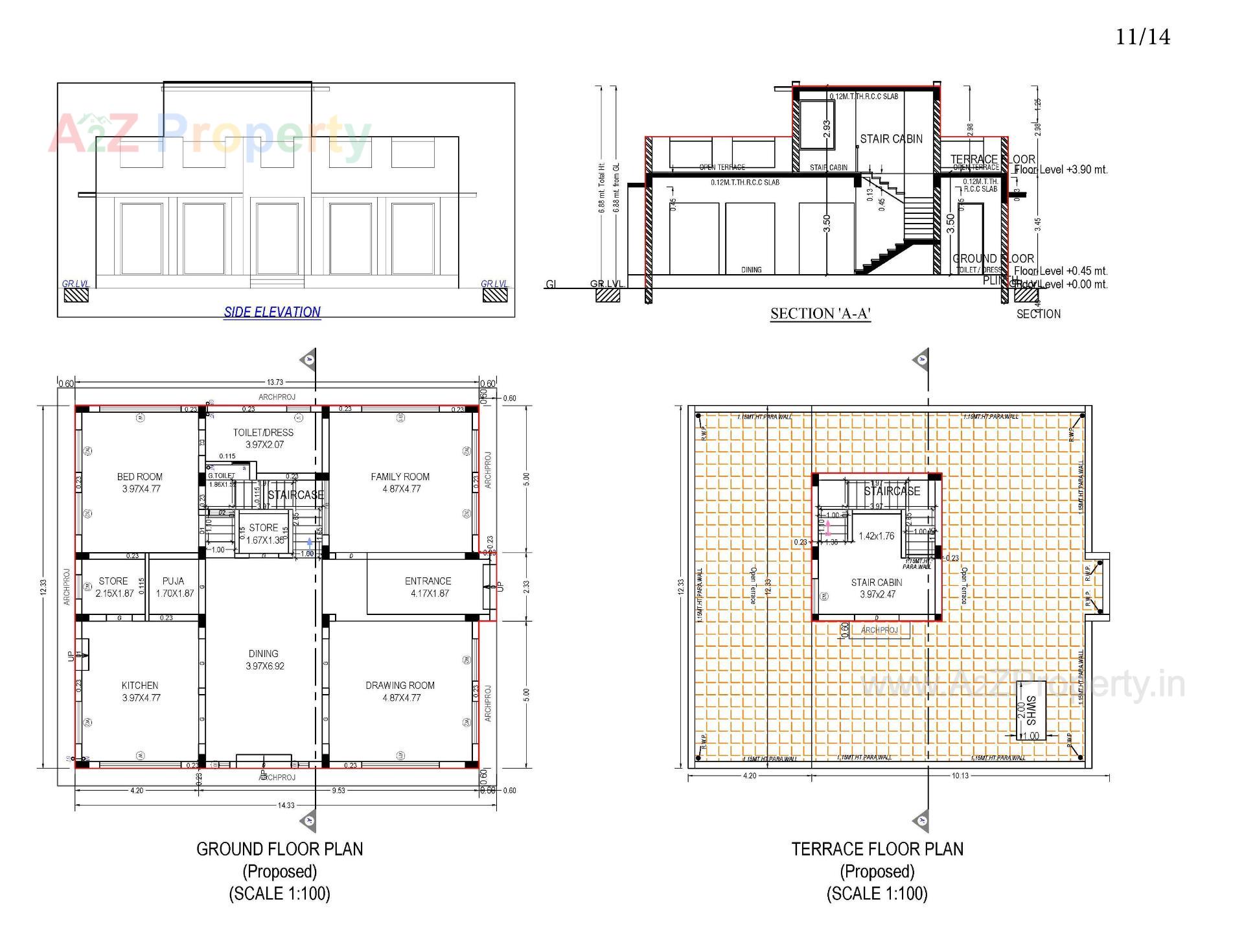 Layout of real estate project Vrundavan 10 located at Ognaj, Ahmedabad, Gujarat