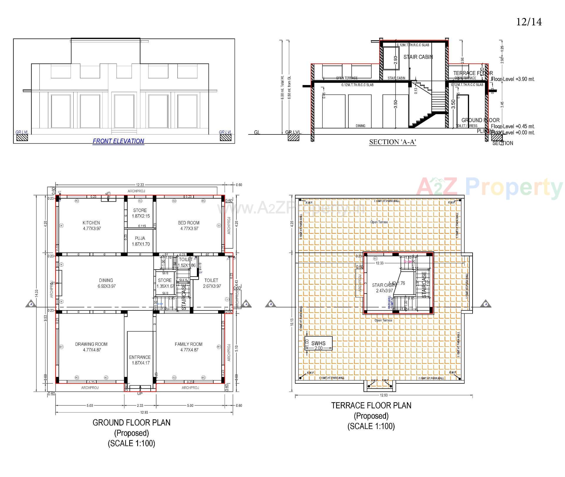 Layout of real estate project Vrundavan 10 located at Ognaj, Ahmedabad, Gujarat
