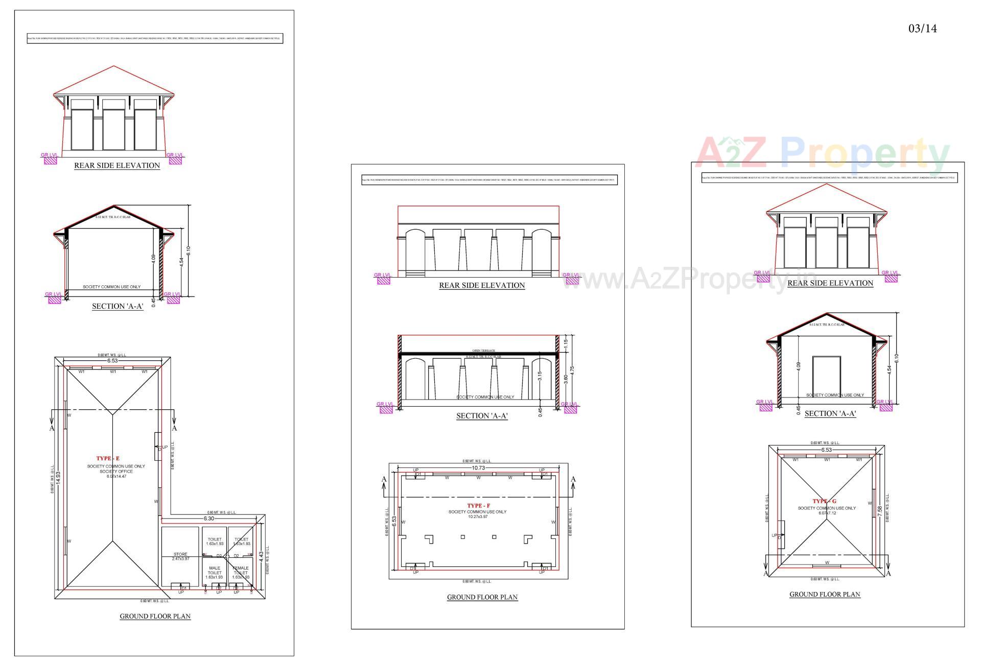 Layout of real estate project Vrundavan 10 located at Ognaj, Ahmedabad, Gujarat