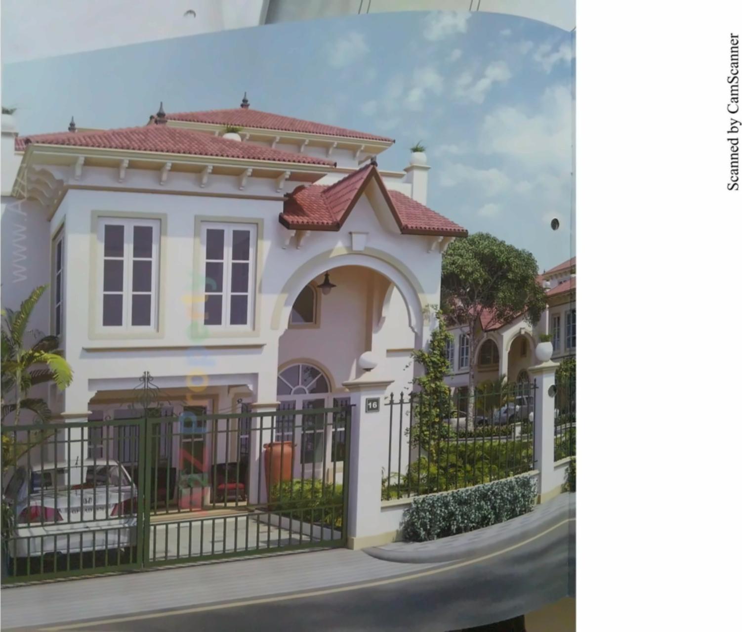 3D Elevation of real estate project Vrundavan Bunglows located at Thaltej, Ahmedabad, Gujarat