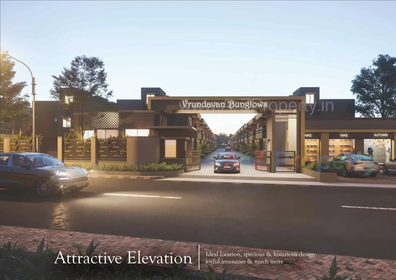3D Elevation of real estate project Vrundavan Bunglows located at Geratpur, Ahmedabad, Gujarat