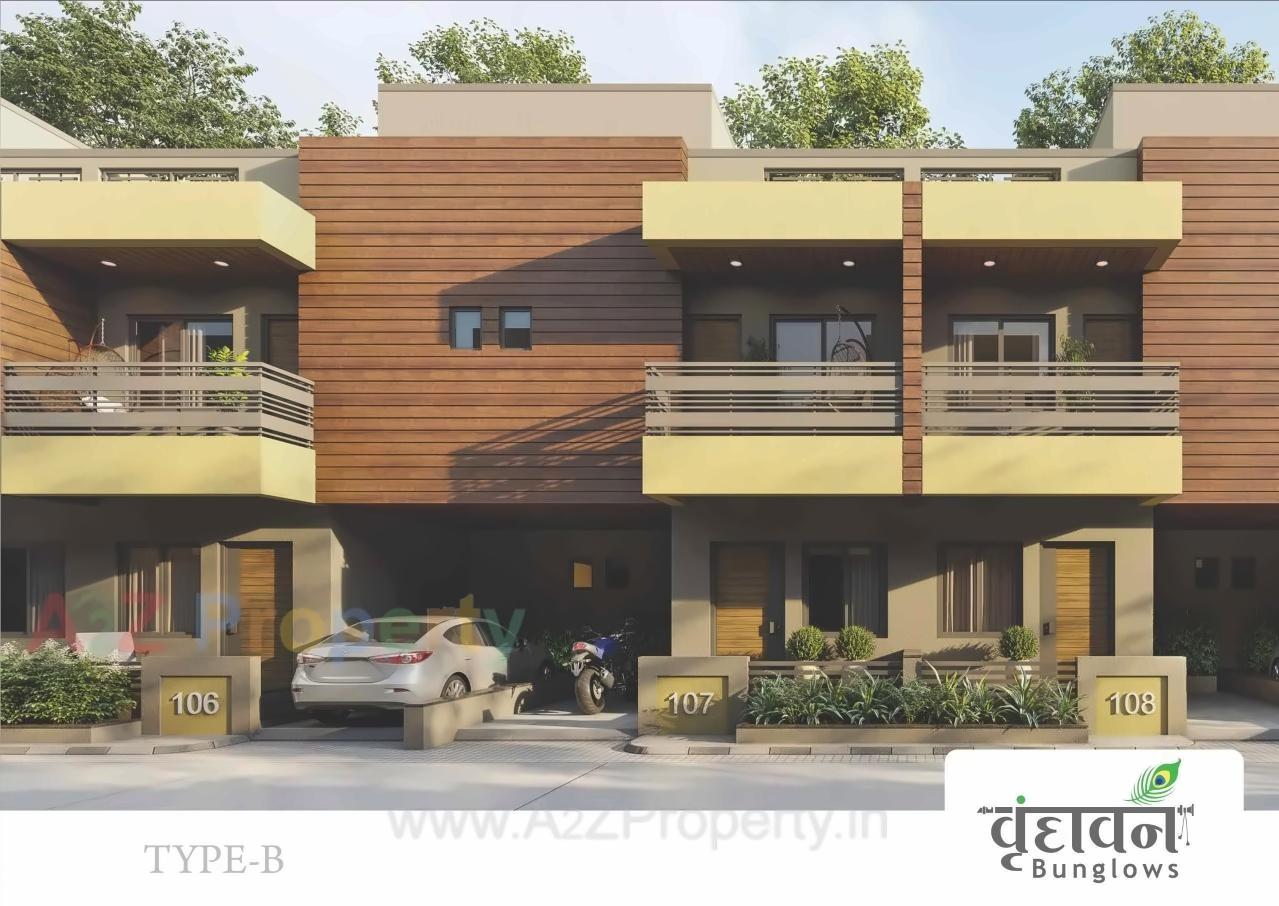3D Elevation of real estate project Vrundavan Bunglows located at Geratpur, Ahmedabad, Gujarat