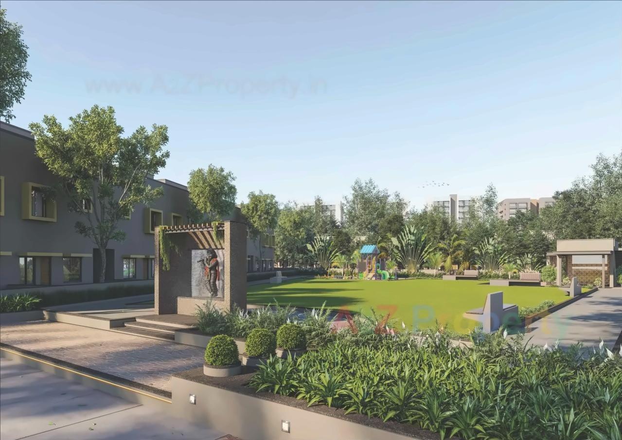 3D Elevation of real estate project Vrundavan Bunglows located at Geratpur, Ahmedabad, Gujarat