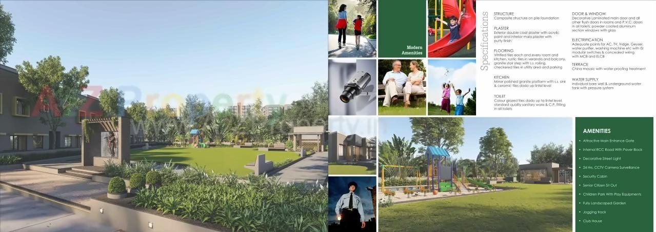 3D Elevation of real estate project Vrundavan Bunglows located at Geratpur, Ahmedabad, Gujarat