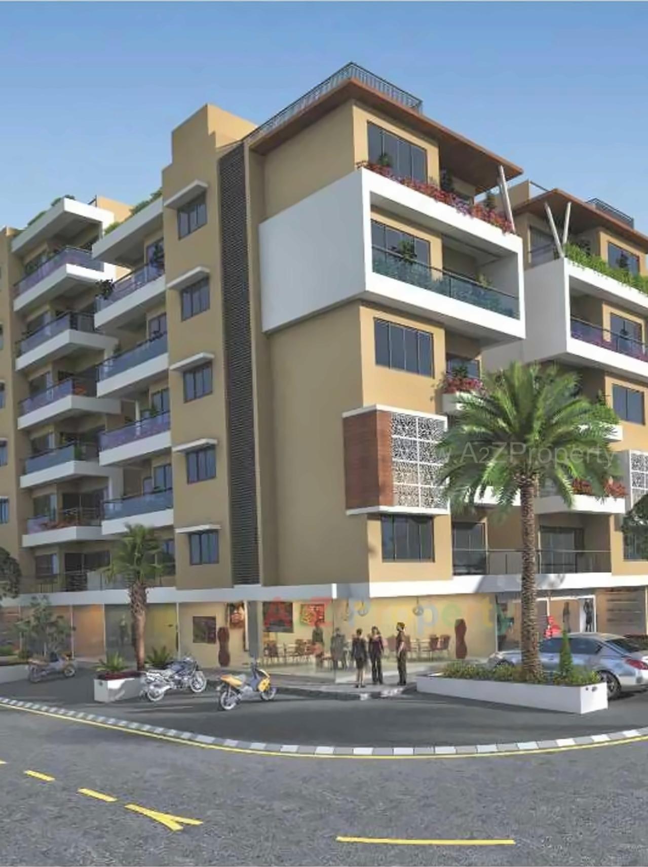 3D Elevation of real estate project Vrundavan Pearl located at City, Ahmedabad, Gujarat
