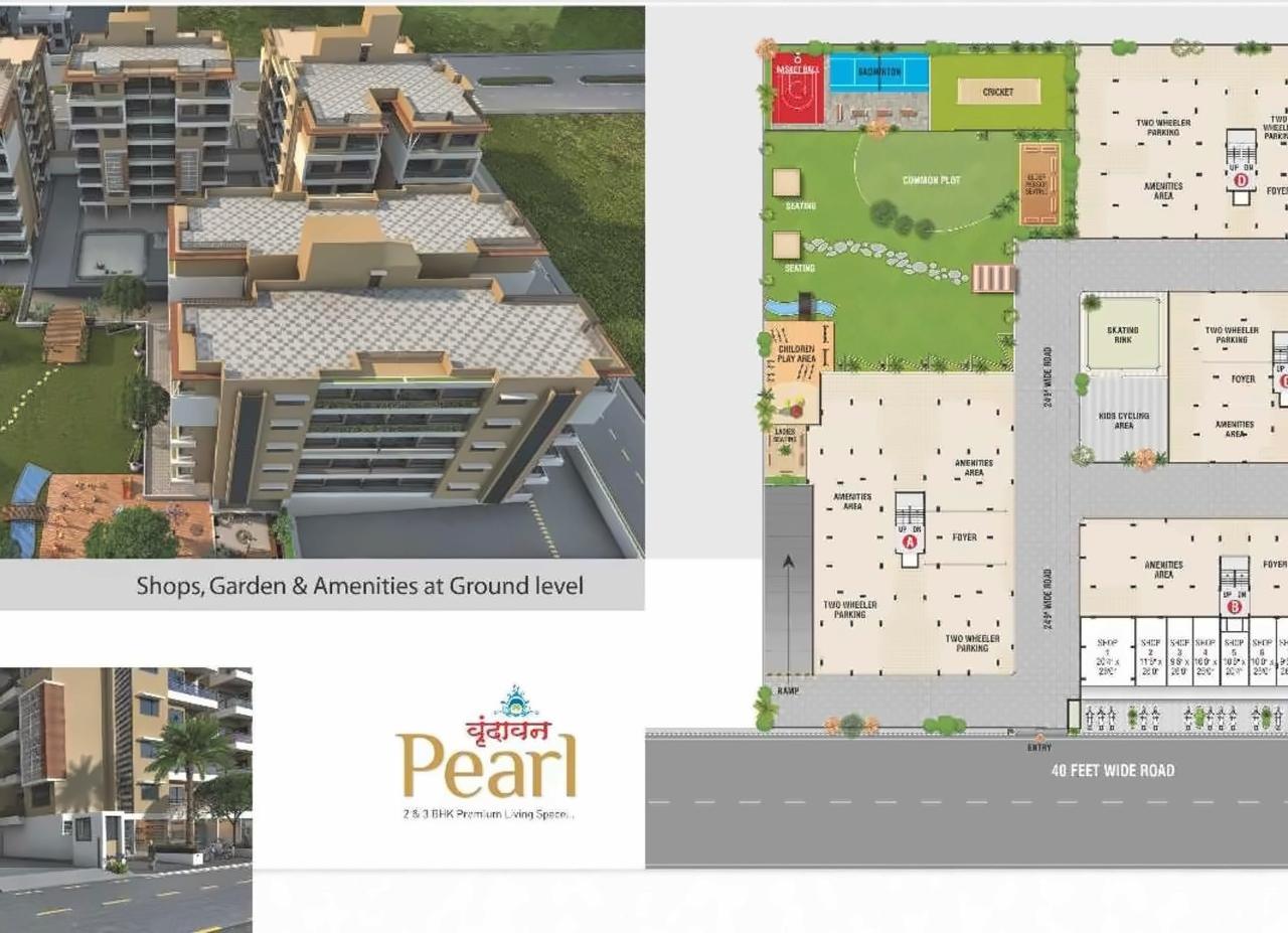 Layout of real estate project Vrundavan Pearl located at City, Ahmedabad, Gujarat