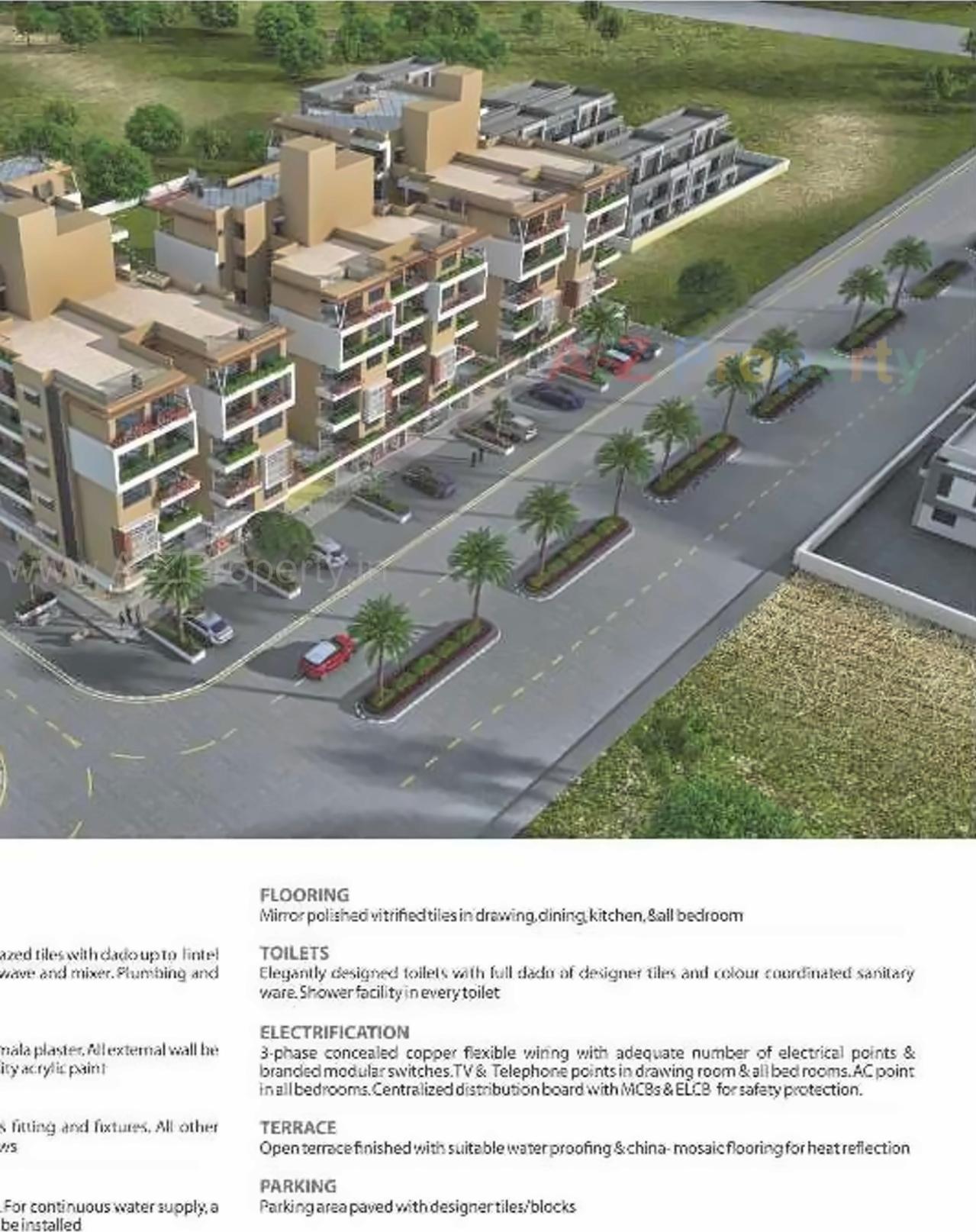 3D Elevation of real estate project Vrundavan Pearl located at City, Ahmedabad, Gujarat