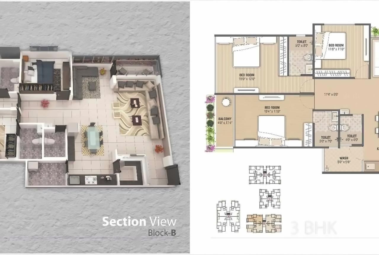 Layout of real estate project Vrundavan Pearl located at City, Ahmedabad, Gujarat