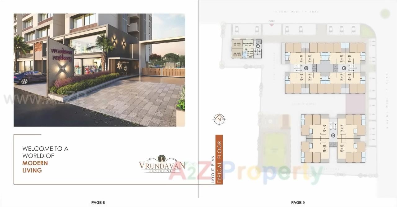 Layout of real estate project Vrundavan Residency located at Nikol, Ahmedabad, Gujarat