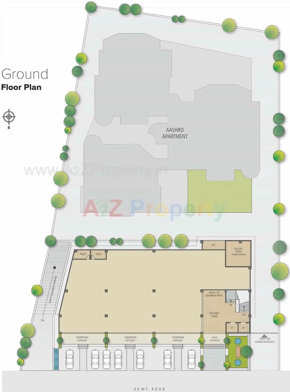 Layout of real estate project Vrushakruti Corpspace located at Vejalpur, Ahmedabad, Gujarat