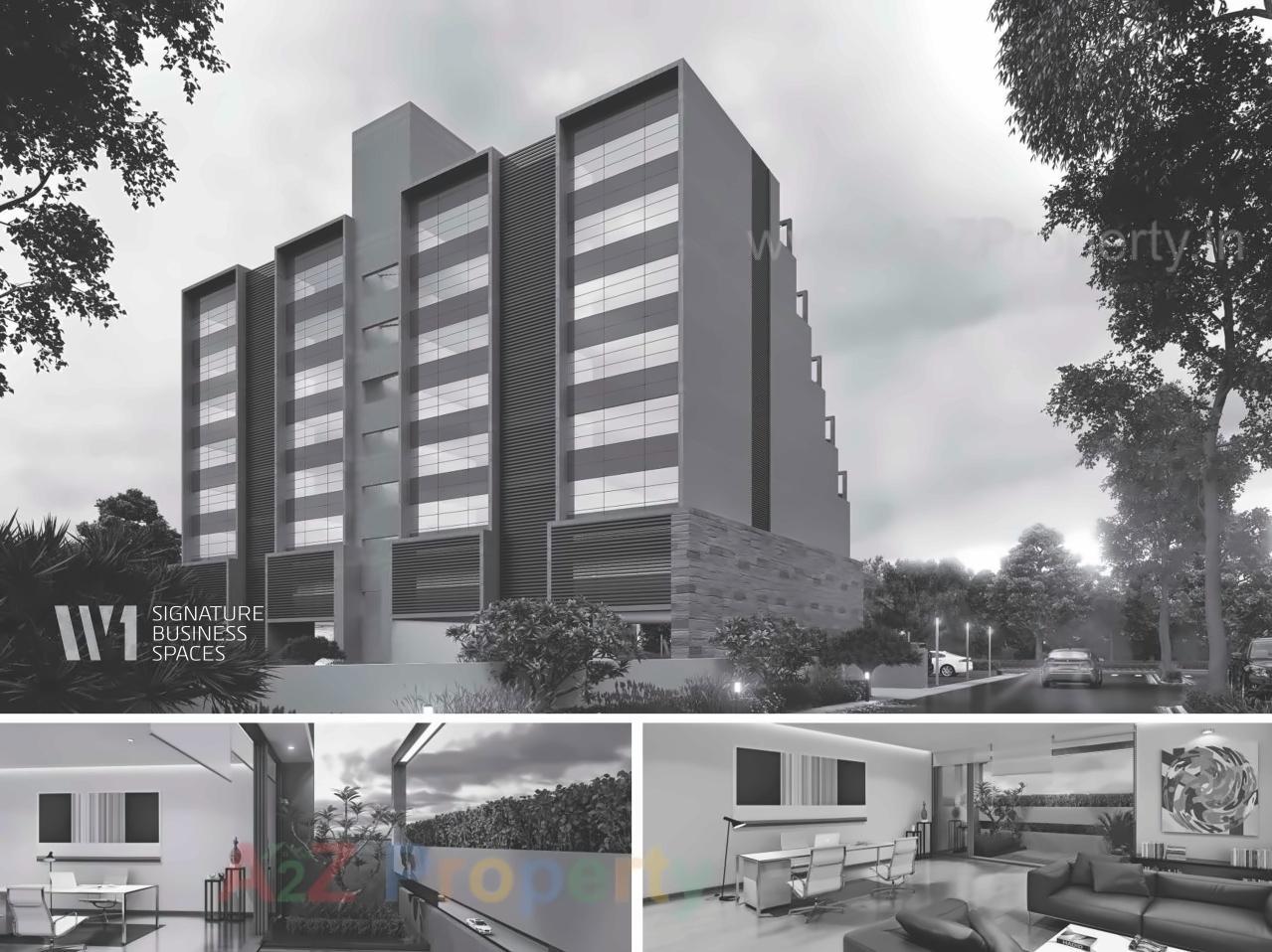 3D Elevation of real estate project W located at Makarba, Ahmedabad, Gujarat