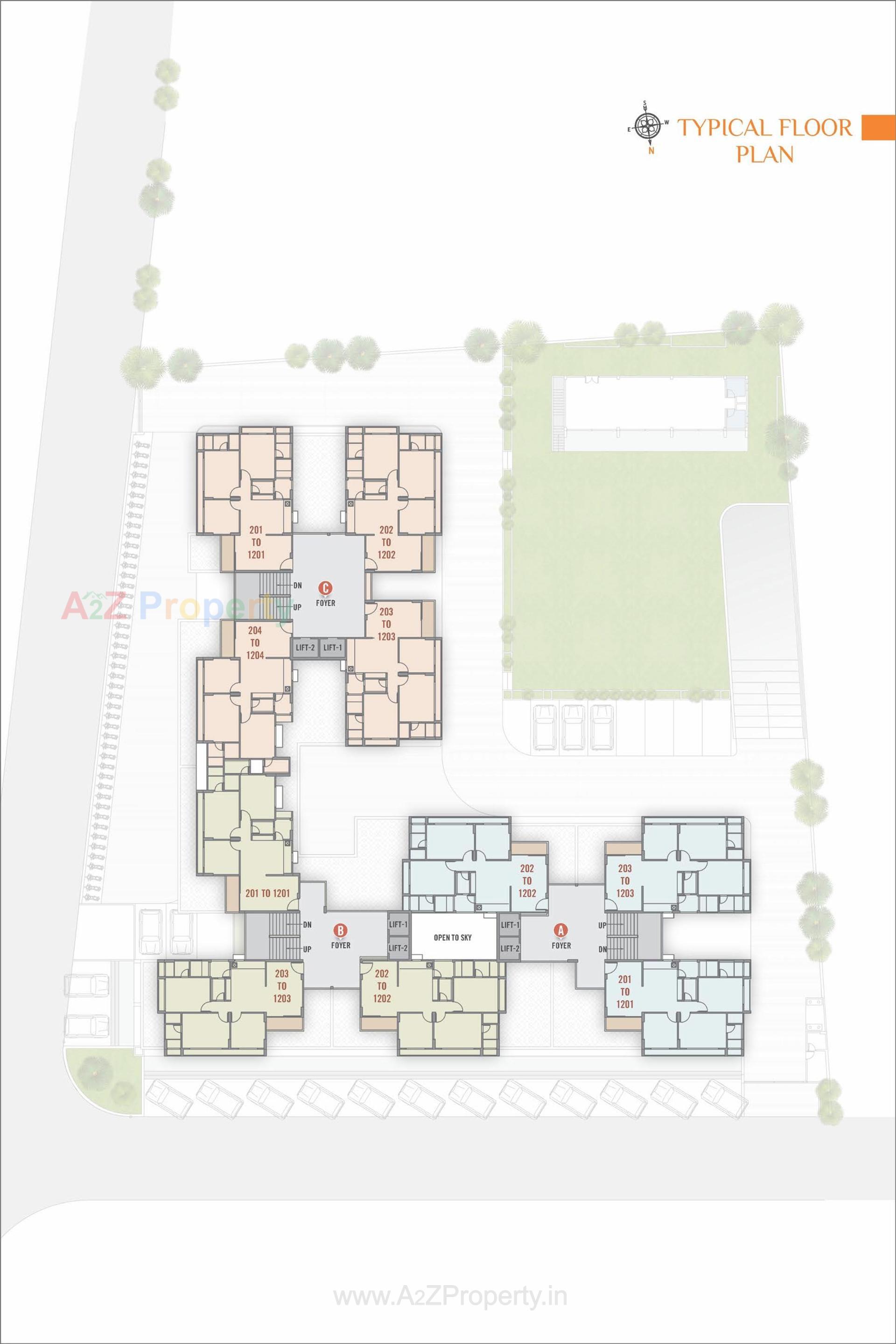 Layout of real estate project Wertical Space located at Chharodi, Ahmedabad, Gujarat