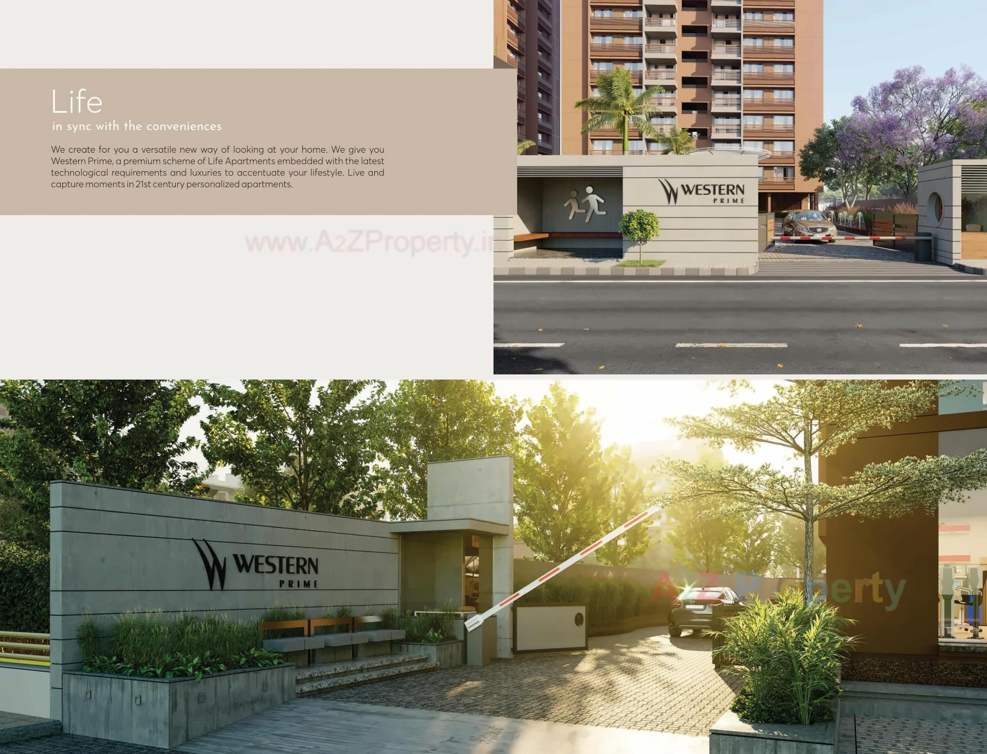 3D Elevation of real estate project Western Prime located at Ahmedabad, Ahmedabad, Gujarat