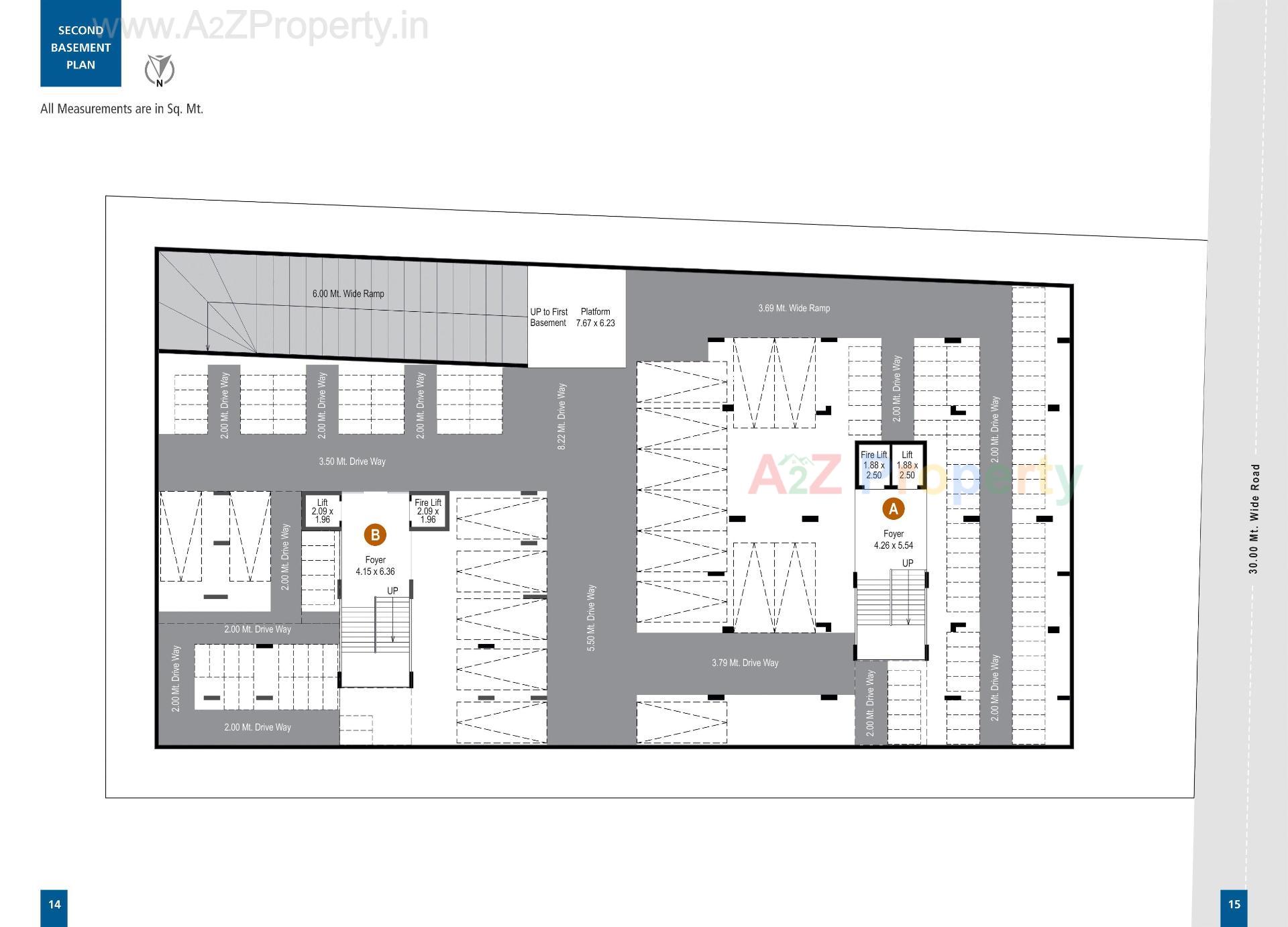 Layout of real estate project Western Unity located at Khodiyar, Ahmedabad, Gujarat