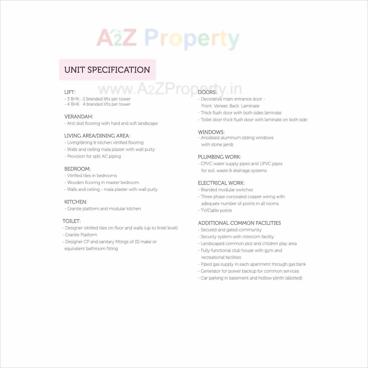 Project Specifications