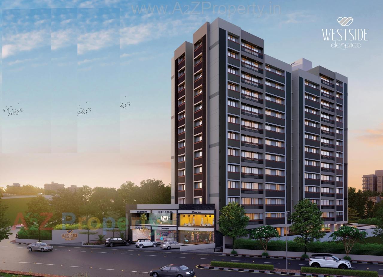 3D Elevation of real estate project Westside Elegance located at Shilaj, Ahmedabad, Gujarat
