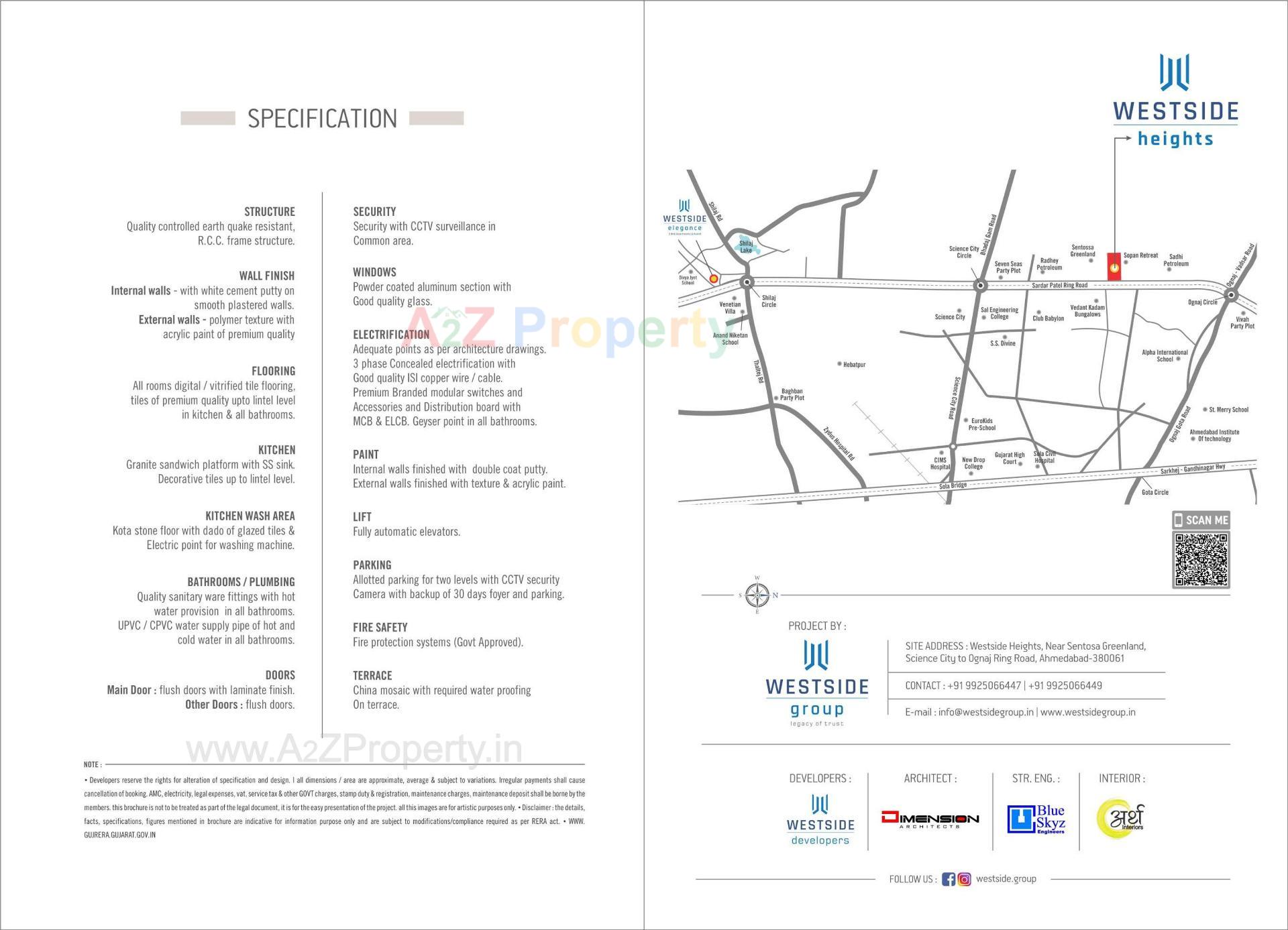  of real estate project Westside Heights located at Ognaj, Ahmedabad, Gujarat