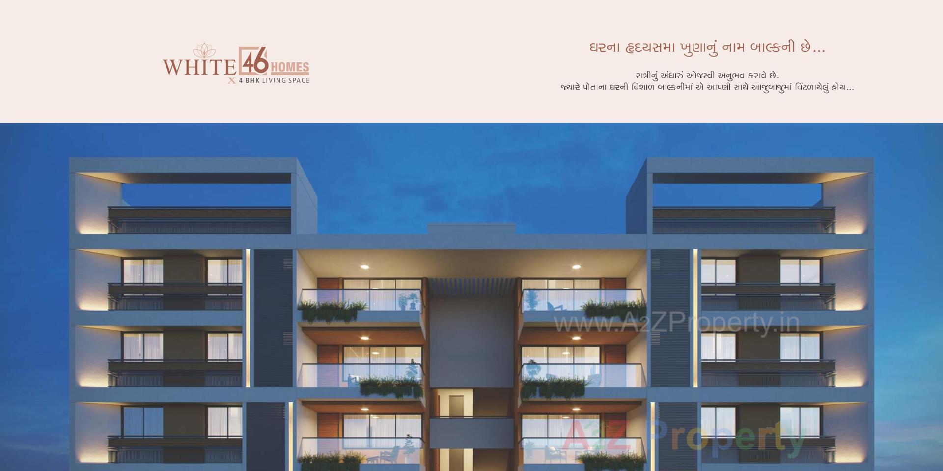 3D Elevation of real estate project White 46 Homes located at Naroda, Ahmedabad, Gujarat