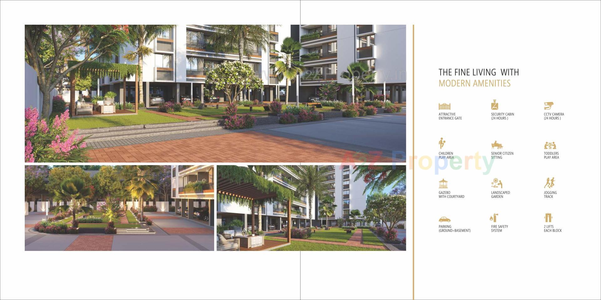 3D Elevation of real estate project White Crest located at Hanspura, Ahmedabad, Gujarat
