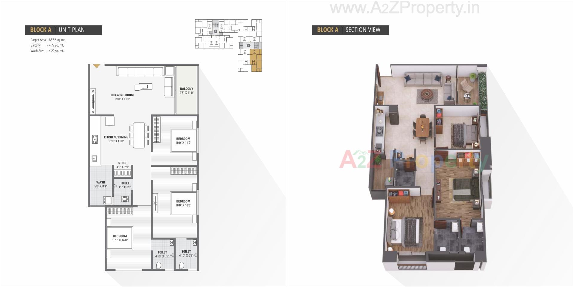 Layout of real estate project White Crest located at Hanspura, Ahmedabad, Gujarat