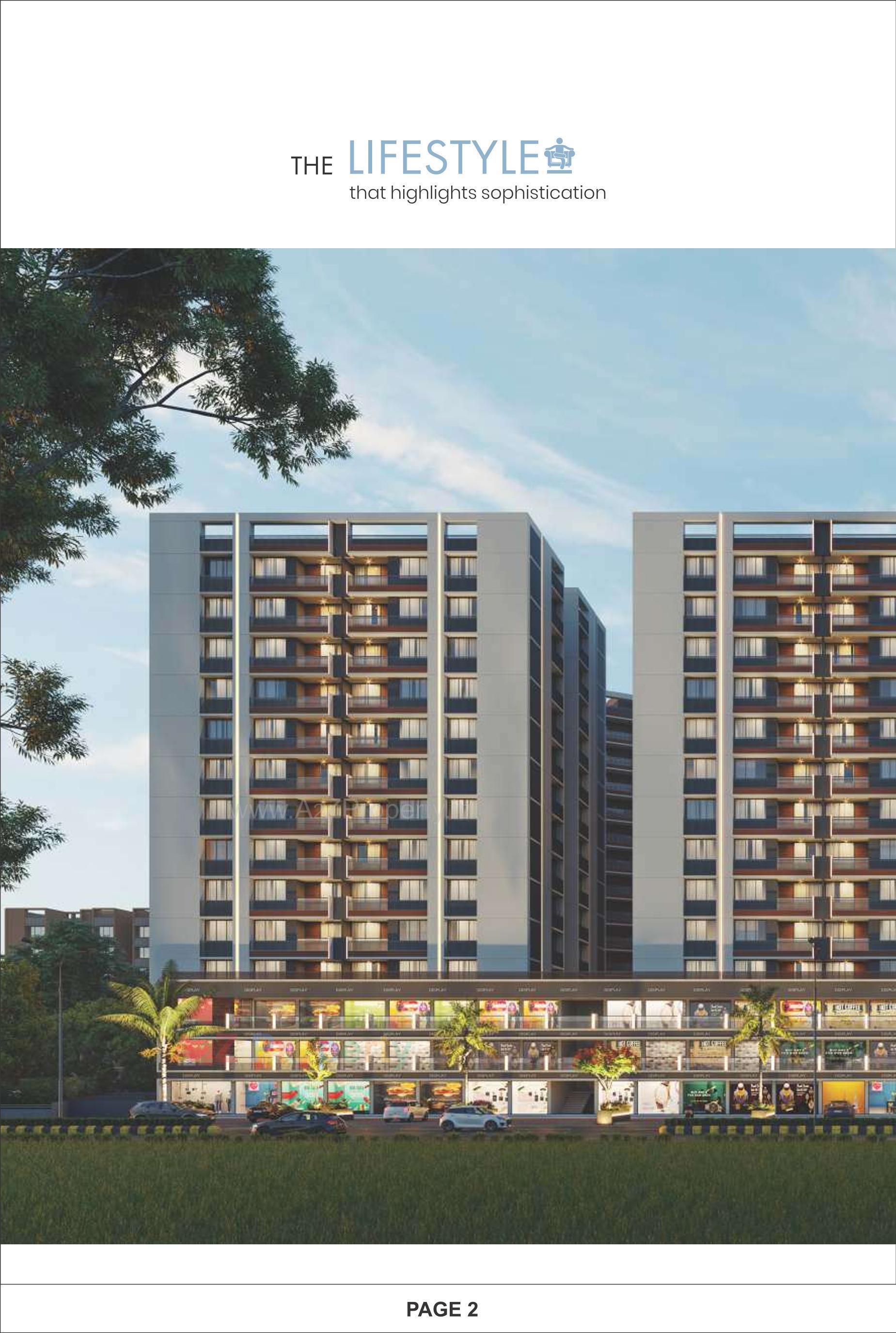 3D Elevation of real estate project White Pelican located at Muthiya, Ahmedabad, Gujarat