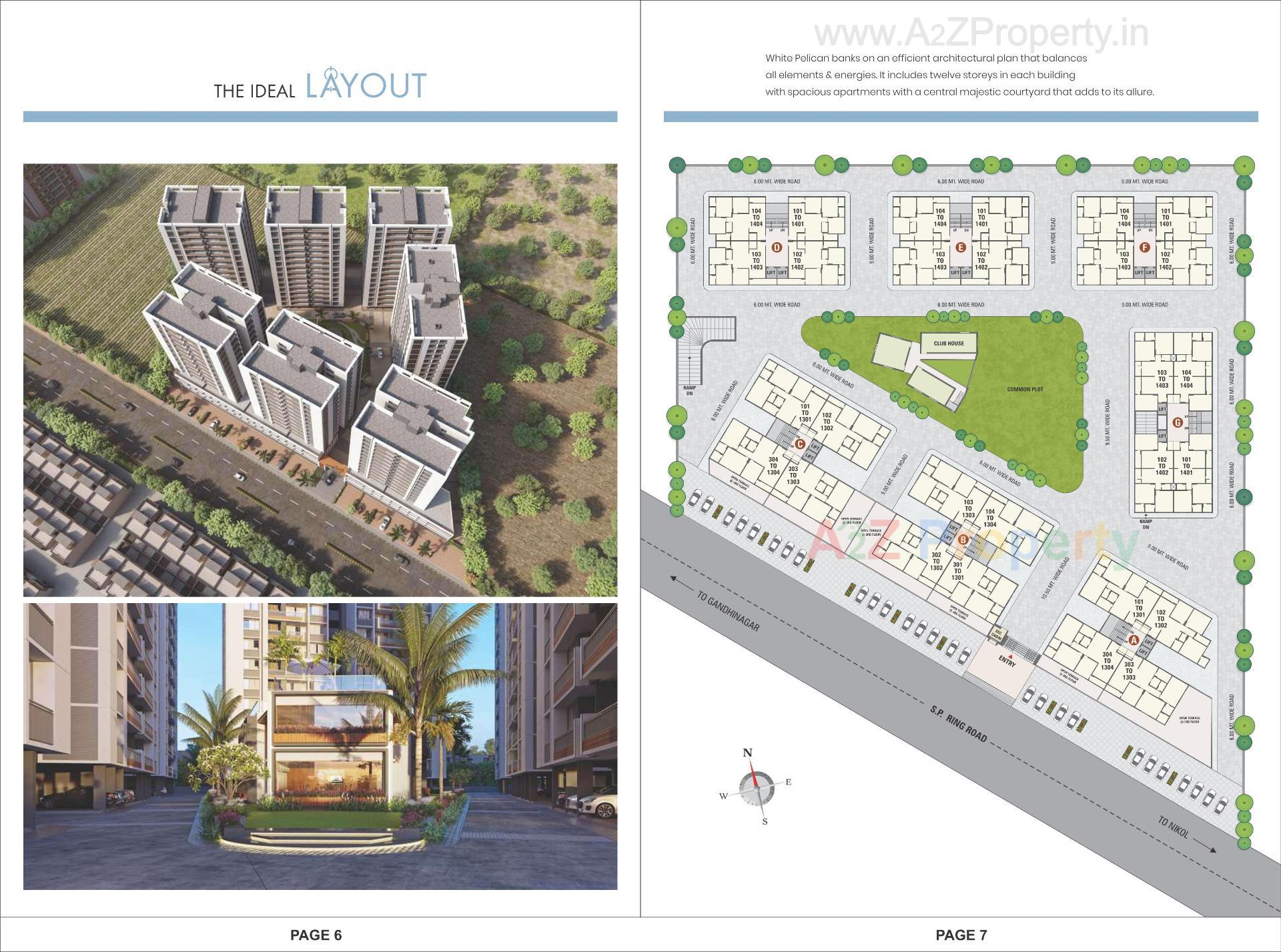Layout of real estate project White Pelican located at Muthiya, Ahmedabad, Gujarat