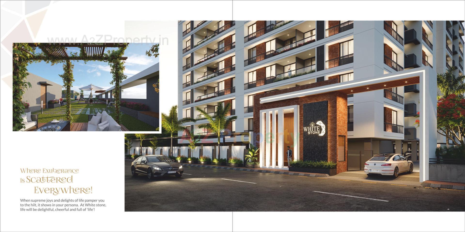 3D Elevation of real estate project White Stone located at Ahmedabad, Ahmedabad, Gujarat