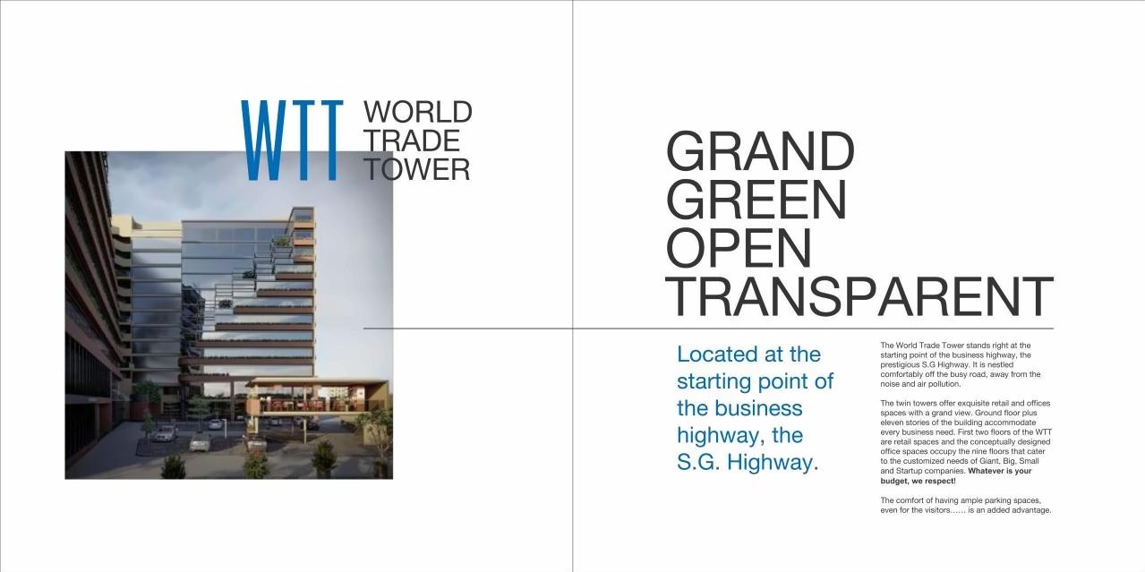 3D Elevation of real estate project World Trade Tower located at Makarba, Ahmedabad, Gujarat