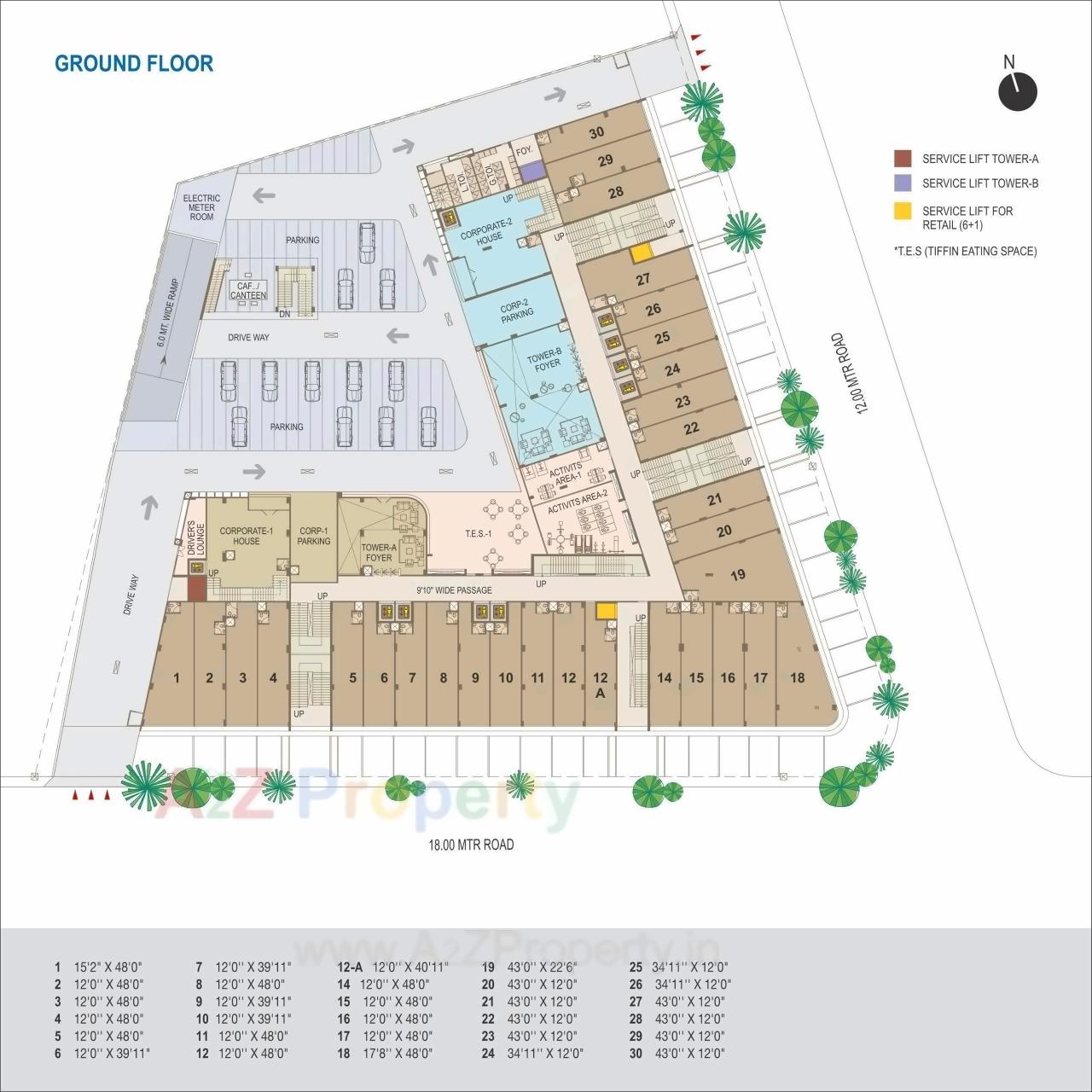 Layout of real estate project World Trade Tower located at Makarba, Ahmedabad, Gujarat