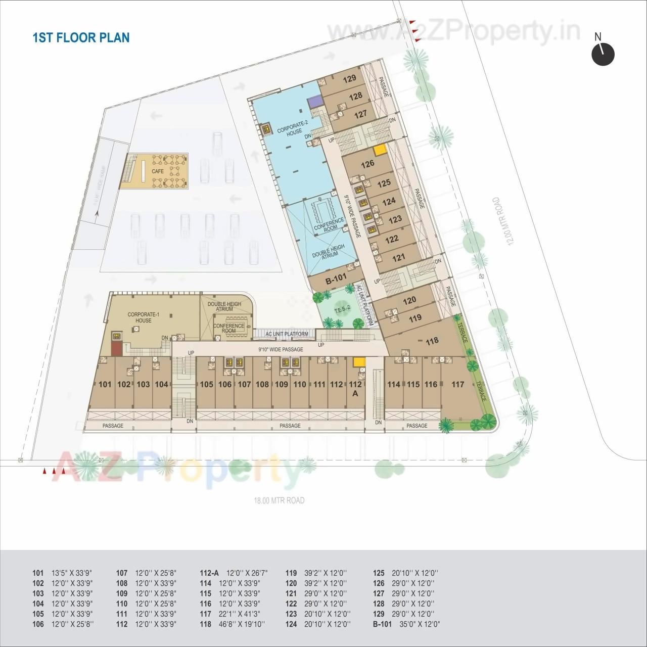 Layout of real estate project World Trade Tower located at Makarba, Ahmedabad, Gujarat