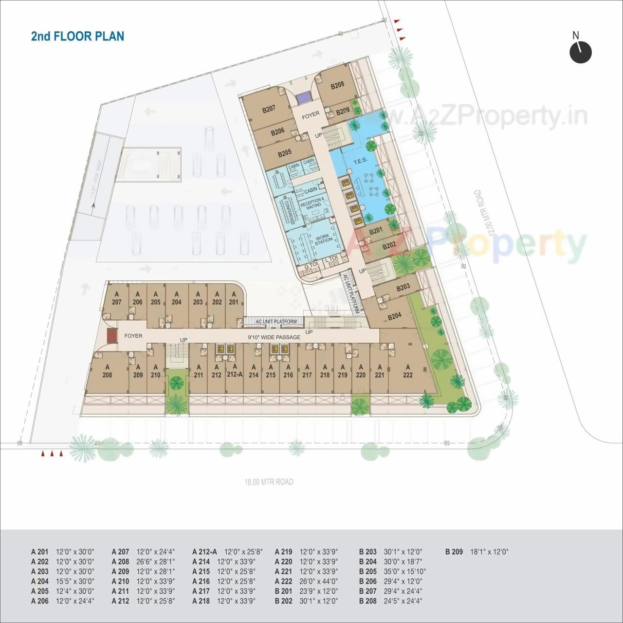 Layout of real estate project World Trade Tower located at Makarba, Ahmedabad, Gujarat