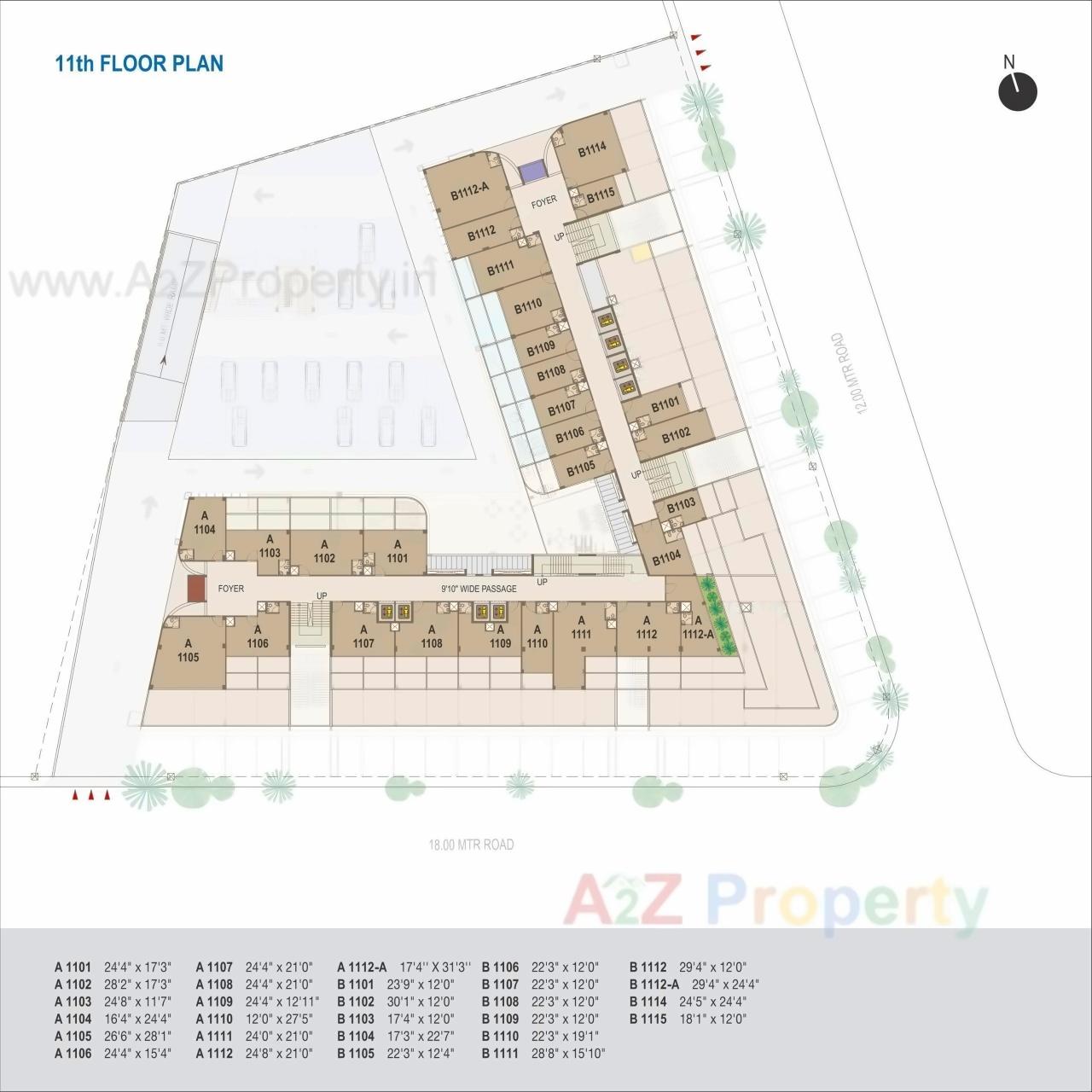 Layout of real estate project World Trade Tower located at Makarba, Ahmedabad, Gujarat