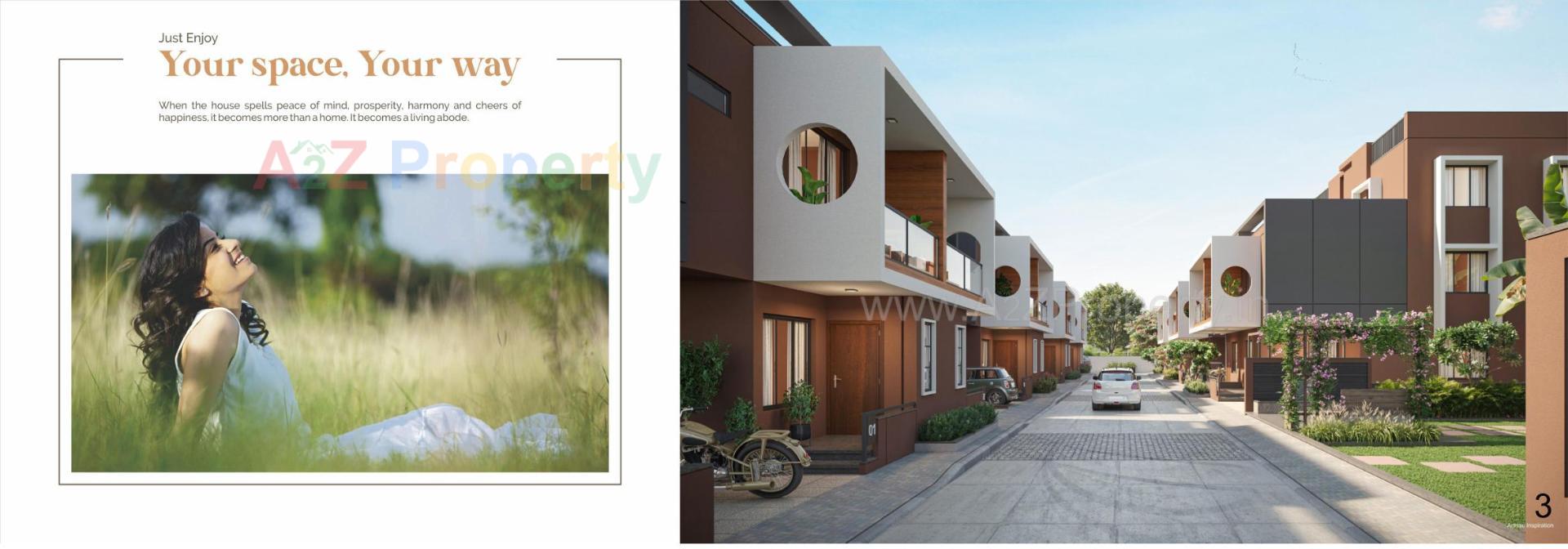 3D Elevation of real estate project Yamuna Bungalows located at Vastral, Ahmedabad, Gujarat