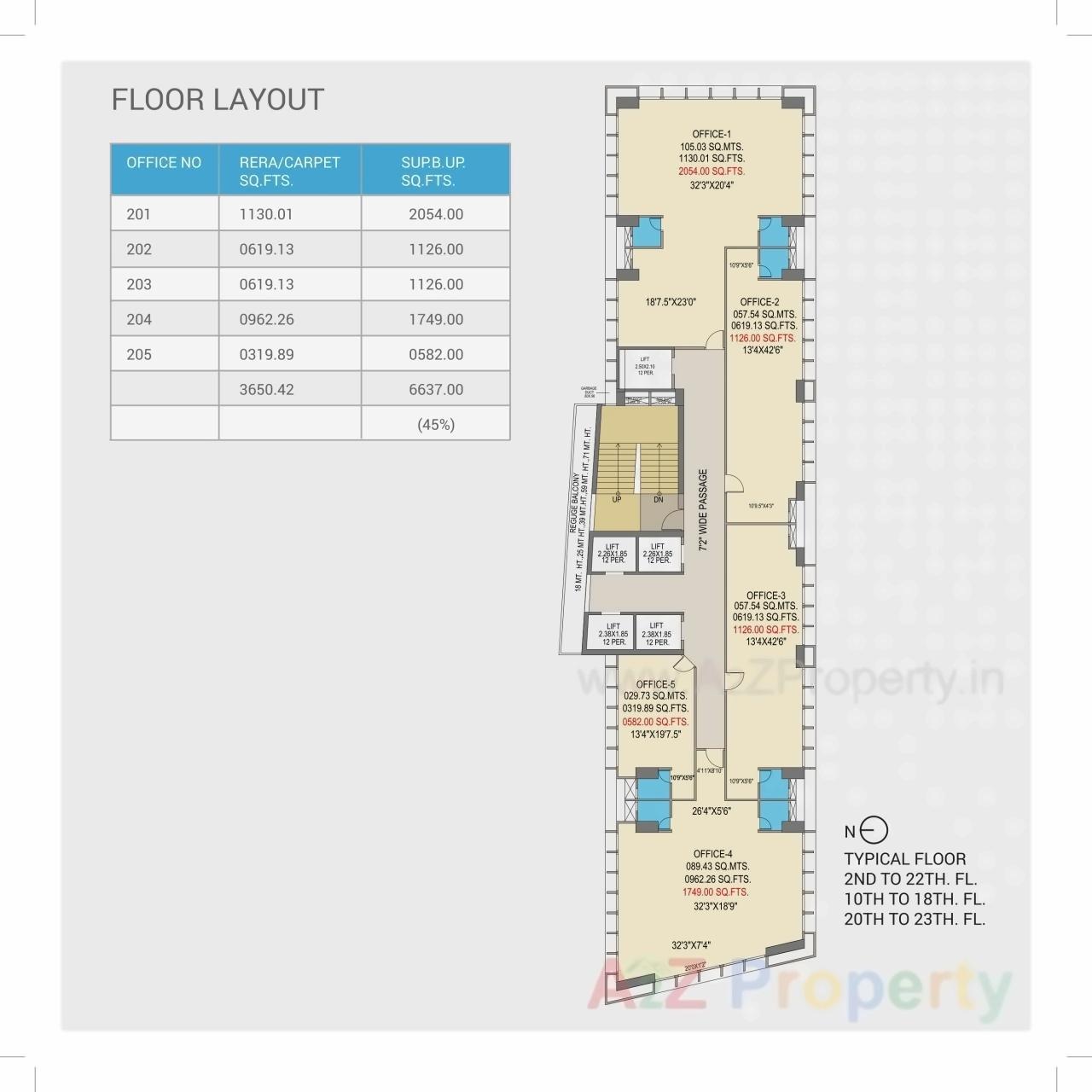 Layout of real estate project Yash Anant located at Paldi, Ahmedabad, Gujarat
