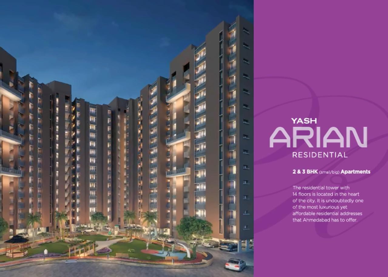 3D Elevation of real estate project Yash Arian located at City, Ahmedabad, Gujarat