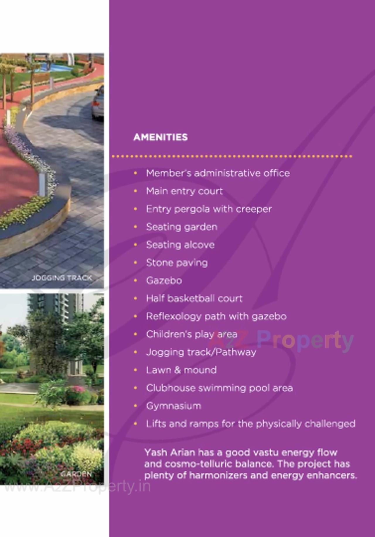 Amenities of Yash Arian