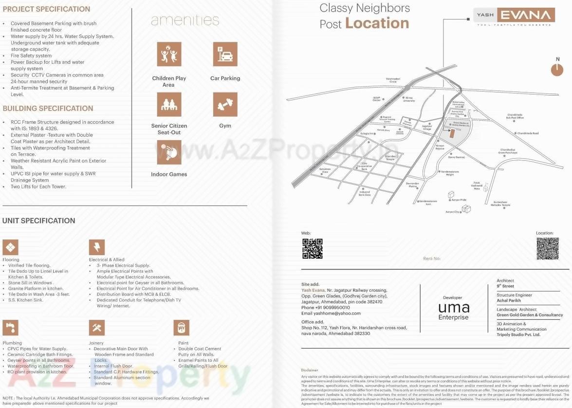  of real estate project Yash Evana located at City, Ahmedabad, Gujarat