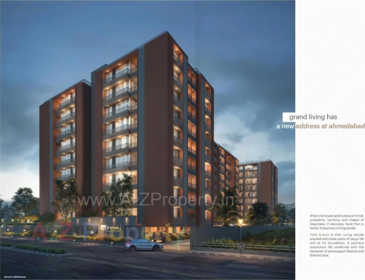3D Elevation of real estate project Yash Evana located at City, Ahmedabad, Gujarat