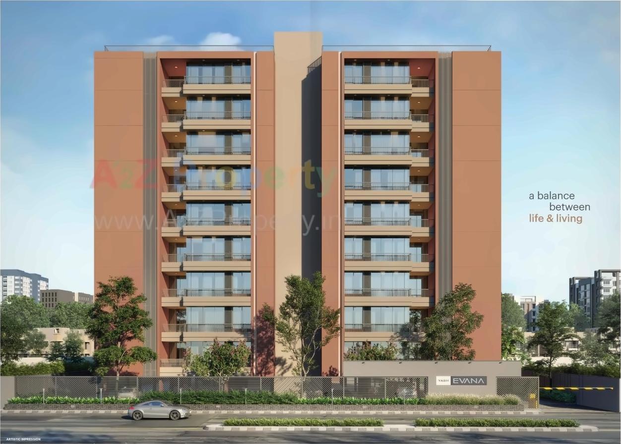 3D Elevation of real estate project Yash Evana located at City, Ahmedabad, Gujarat