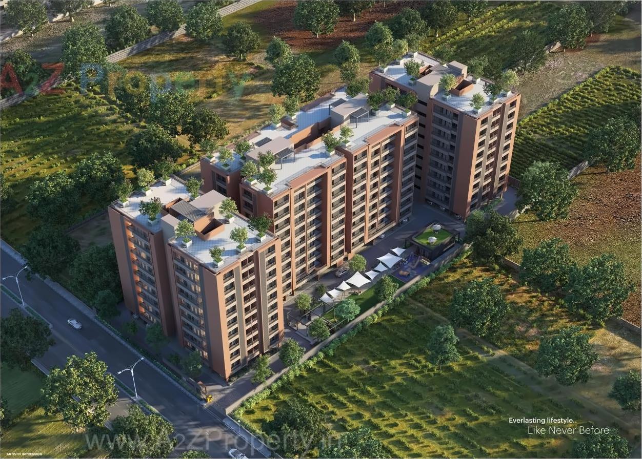 3D Elevation of real estate project Yash Evana located at City, Ahmedabad, Gujarat
